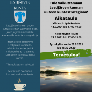 Tule vaikuttamaan Lestijärven kunnan kuntastrategiaan!