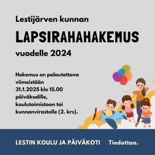 Lestijärven kunnan lapsiraha 2024