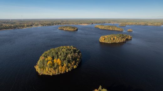Lestijärven järvi ja saaret.